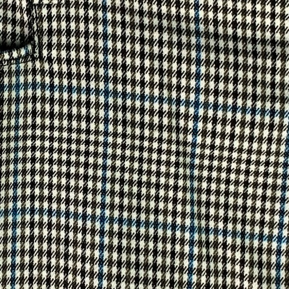 Talbots Black Blue Houndstooth Curvy Straight Leg Dress Pants - Picture 14 of 14